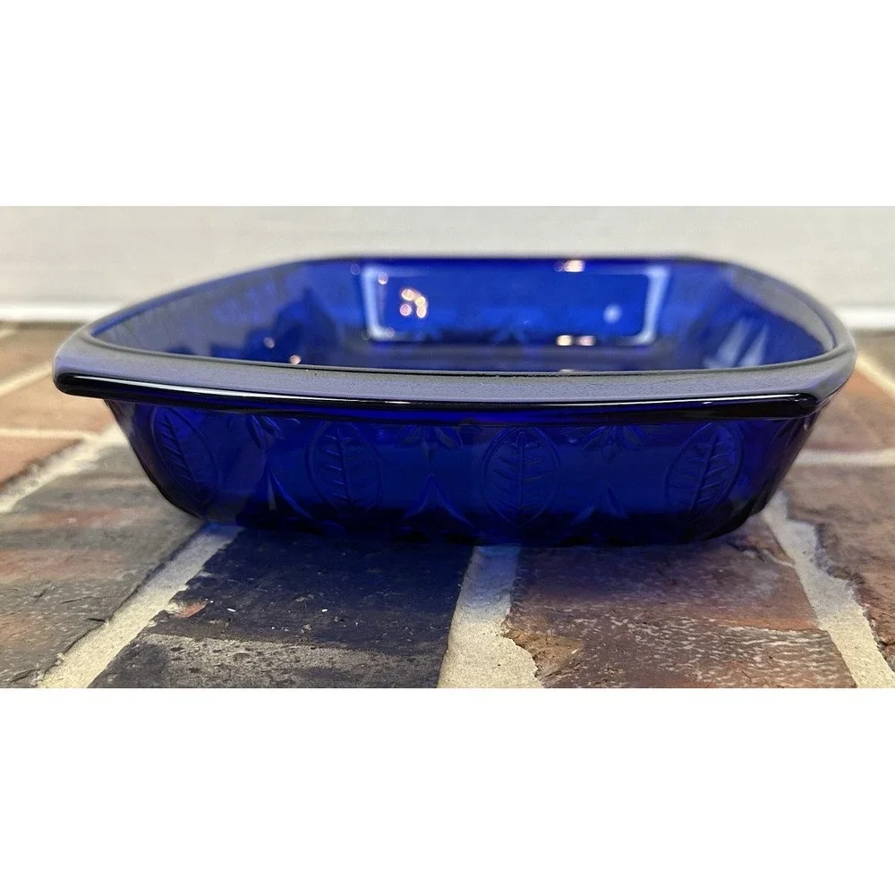 Vintage 70s Avon Royal Sapphire Cobalt Blue Pressed Glass 13
